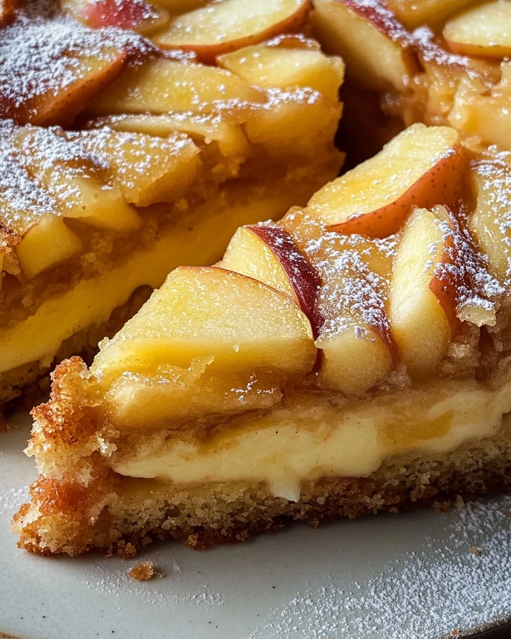 Saftiger Apfelkuchen mit Pudding