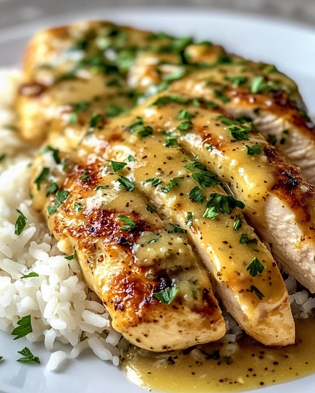 Saftiges Honig-Senf-Hähnchen mit Reis – Schnell & Lecker!