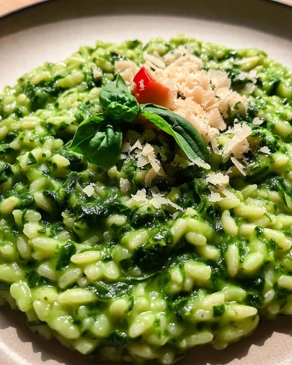 Spinat-Risotto mit frischen Kräutern