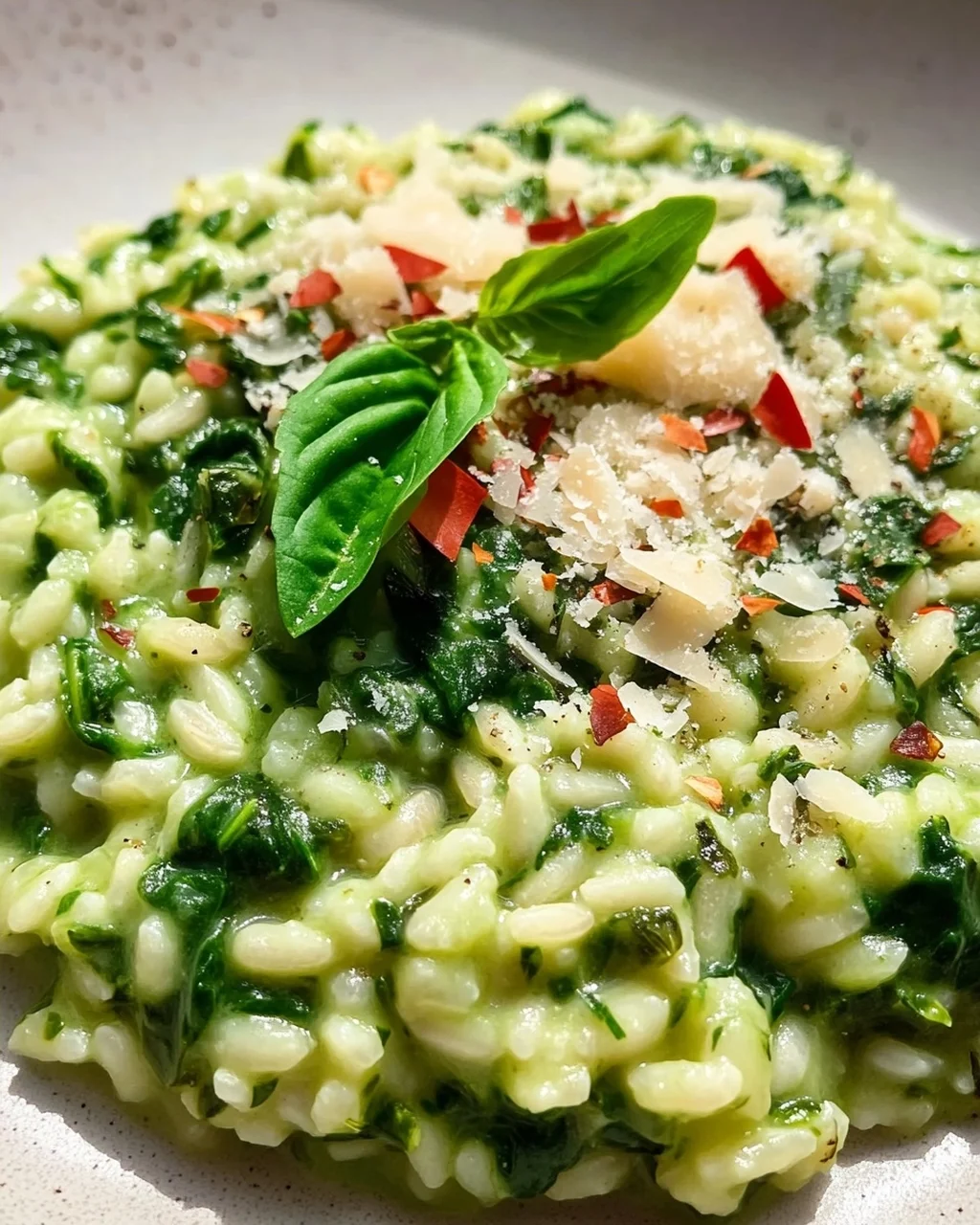 Spinat-Risotto mit frischen Kräutern