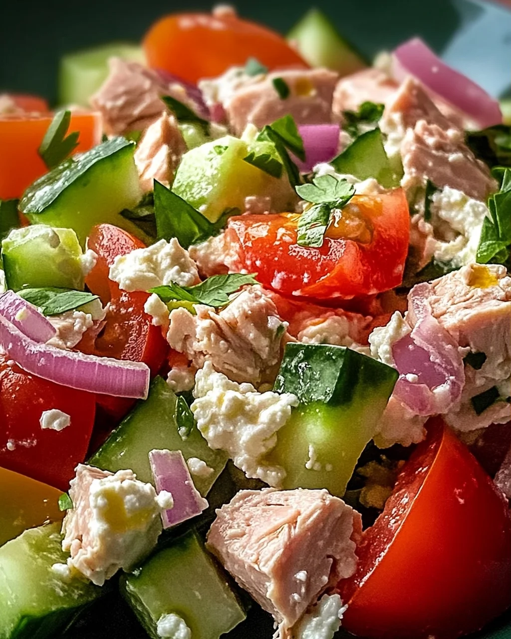 Thunfisch-Hüttenkäse-Salat
